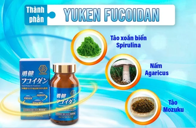 Yuken Fucoidan không có hàm lượng chi tiết từng thành phần