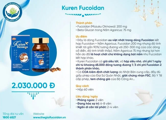 Kuren Fucoidan tiết kiệm tối đa chi phí cho người dùng
