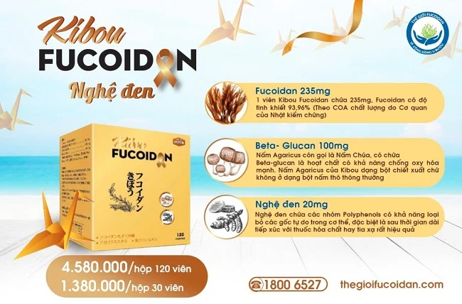 Sản phẩm Kibou Fucoidan - Fucoidan 3 thành phần