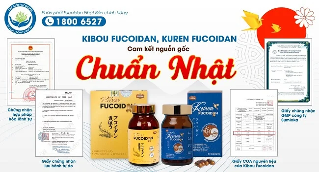Sản phẩm Kibou Fucoidan và Kuren Fucoidan